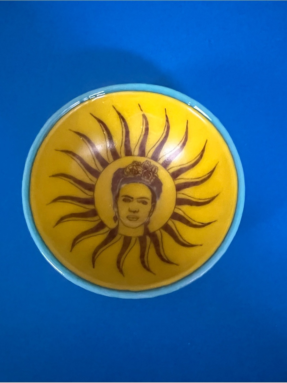 Virgin Frida Kahlo Fused Glass 5" Small Bowl
